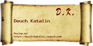 Deuch Katalin névjegykártya